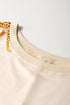 Apricot Plus Size Cheetah Print Side Pockets T Shirt Mini Dress